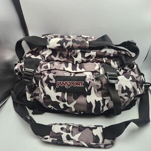 Jansport Camo Duffel Bag 20″ × 12″ Weekend Travel Gym Shoulder Strap
